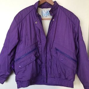 Rainbow West Vintage Ski Jacket Sherpa Lined Med.